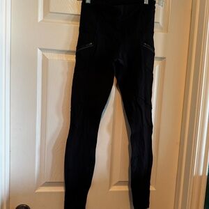 Lululemon Black High-Waist fleece Leggings with Zip Pockets